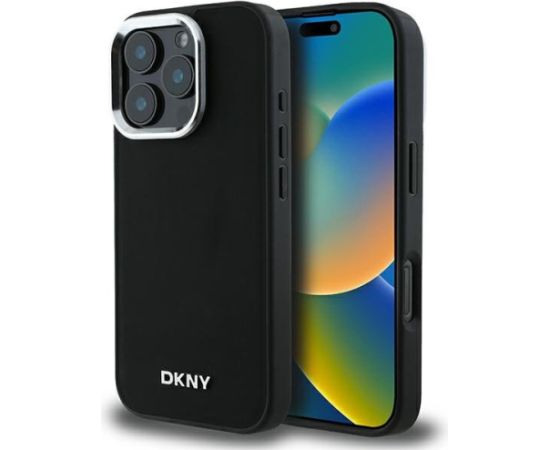 DKNY Plain Silver Logo MagSafe Aizsargapvalks Priekš Apple iPhone 16 Pro Max