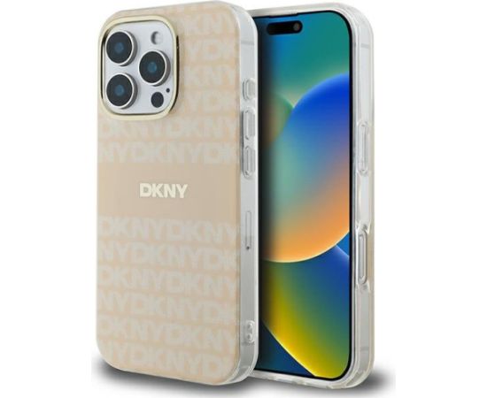 DKNY Repeat Texture Pattern With Stripe Aizsargapvalks Priekš Apple iPhone 16 Pro