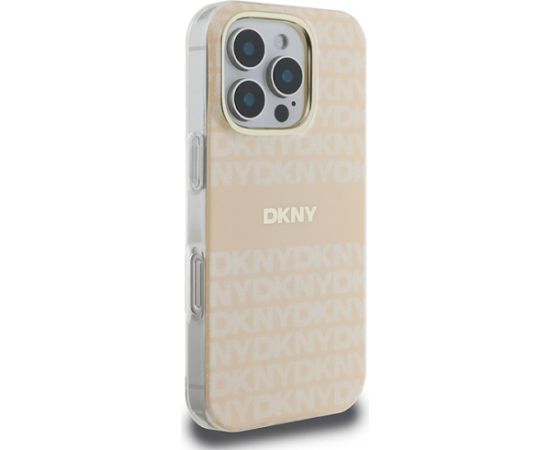 DKNY Repeat Texture Pattern With Stripe Aizsargapvalks Priekš Apple iPhone 16 Pro
