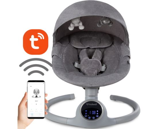 Krēsliņš-šūpoles REVE grey/silver Kidwell [A] Šūpuļkrēsli