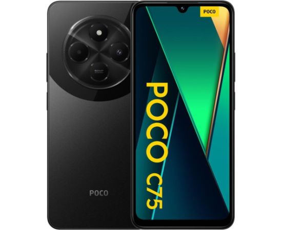 Xiaomi POCO C75 128 / 6 GB Black Мобильные телефоны