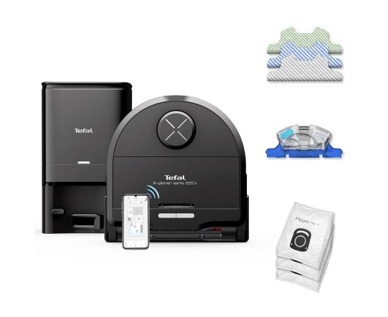 Tefal RG9495 Black Robot vacuum cleaner with station S220+ Пылесосы - Роботы