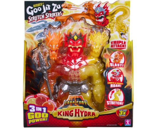 (В магазине) HEROES OF GOO JIT ZU Stretch Strikers фигурка со светом и звуком - King Hydra