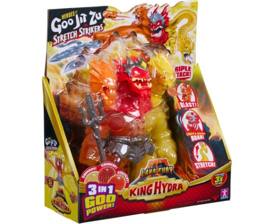 (В магазине) HEROES OF GOO JIT ZU Stretch Strikers фигурка со светом и звуком - King Hydra