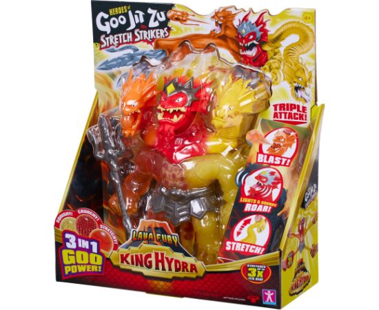 (В магазине) HEROES OF GOO JIT ZU Stretch Strikers фигурка со светом и звуком - King Hydra