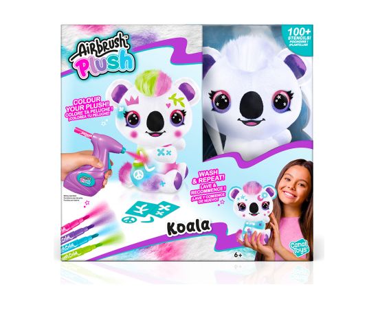 AIRBRUSH PLUSH игровой набор мягкая игрушка с аэрографом Коала, 22 см