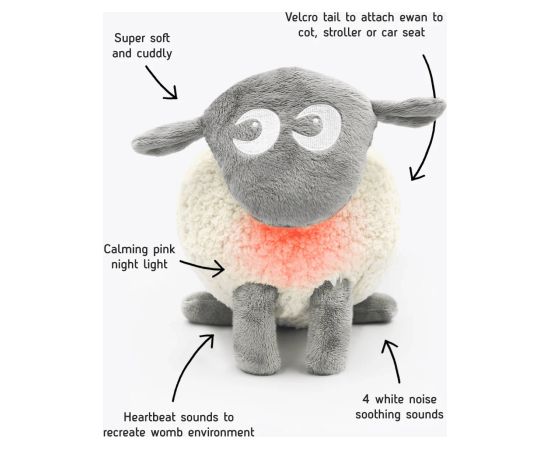 SWEET DREAMERS sleep soother with sound and light Grey