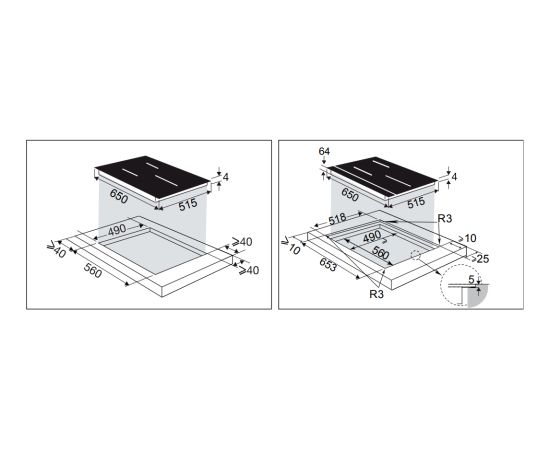Built-in induction hob De Dietrich DPI4321W