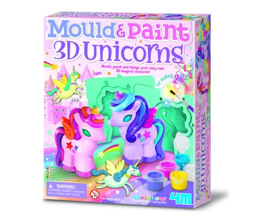 4M 3D Mould & Paint DIY komplekts 3D veidošana un krāsošana – Mirdzošie vienradži Radošās rotaļlietas