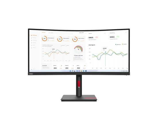 Lenovo ThinkVision T34w-30 LED display 86.4 cm (34") 3440 x 1440 pixels Wide Quad HD Black Monitori