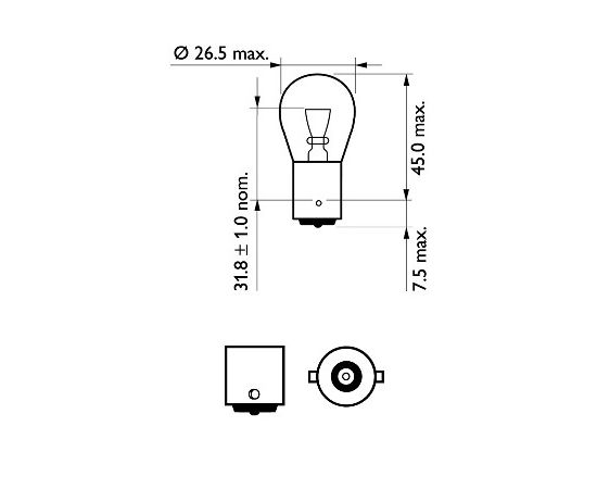 Philips Pagrieziena rādītāja spuldze 12498VPB2