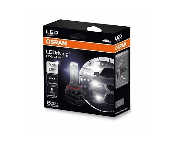 (Ir veikalā) Osram LED LEDriving FOG LAMP H8/H11/H16 12V 13W PGJ19-X 6000k (Komplekts)