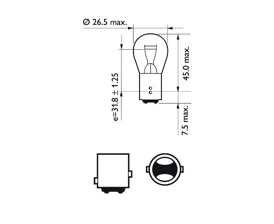 Philips Pagrieziena rādītāja spuldze 12499LLECOCP