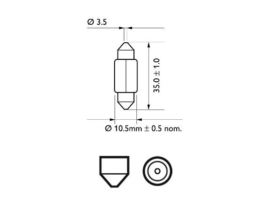 Philips Gabarītu spuldze 12844CP