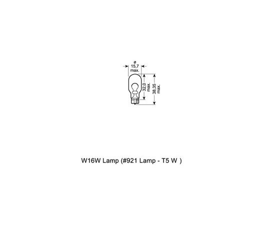 Osram spuldze W16W Original 1 gab.