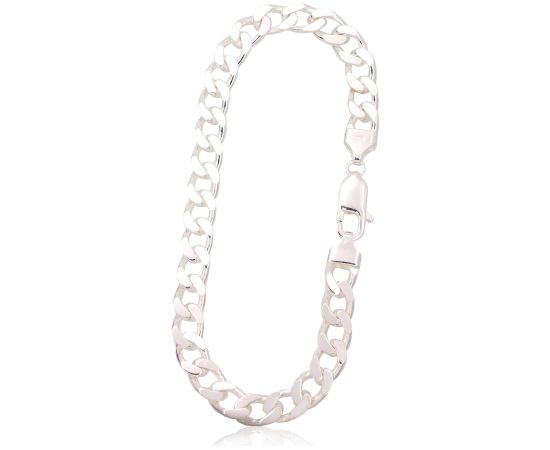 Sudraba ķēdīte Kartjē 7.5 mm #2400145-bracelet, Sudrabs 925°, garums: 20 cm, 16.3 gr.