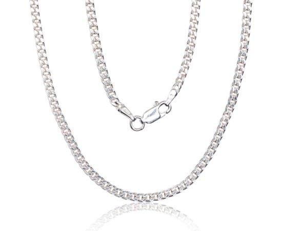 Sudraba ķēdīte Kartjē 2.2 mm, dimantu apstrādājums #2400138, Sudrabs 925°, garums: 55 cm, 10 gr. Viriešiem