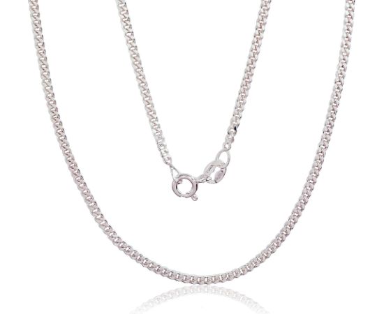 Sudraba ķēdīte Kartjē 2 mm, dimantu apstrādājums #2400137, Sudrabs 925°, garums: 55 cm, 6.1 gr.