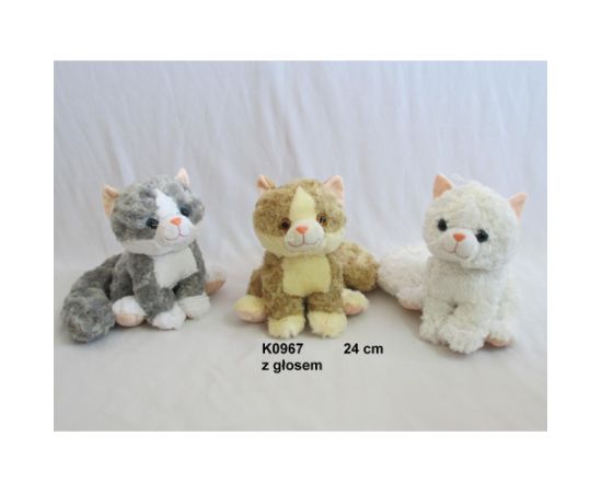 Sun Day Плюшевый кот со звуком 24 cm (К0967) разные
