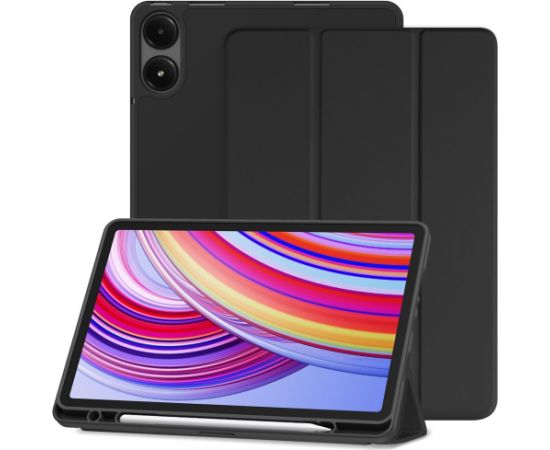 Connect Tri-Fold Stylus turētāja Stends Maciņš Apple iPad 10.2'' (2021) 9th Gen / iPad 10.2'' 7th Gen Melns