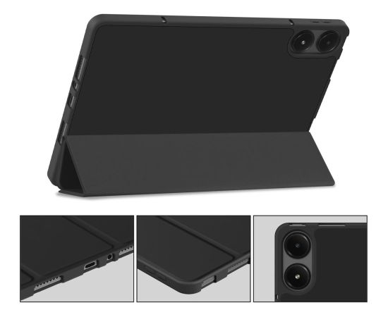 Connect Tri-Fold Stylus turētāja Stends Maciņš Apple iPad 10.2'' (2021) 9th Gen / iPad 10.2'' 7th Gen Melns