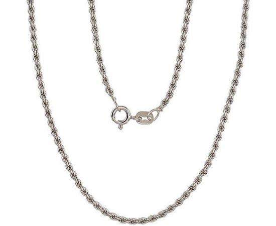 Sudraba ķēdīte Tauvas (Rope) 2 mm #2400056(PRh-Gr), Sudrabs 925°, rodijs (pārklājums), garums: 50 cm, 6.4 gr.