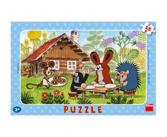 Dino Frame Puzzle 15 pc small, Little Mole