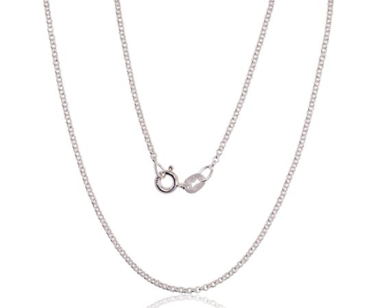 Серебряная цепочка Rollo 1 мм #2400144, Серебро 925°, длина: 55 см, 2.9 гр. Ķēdītes