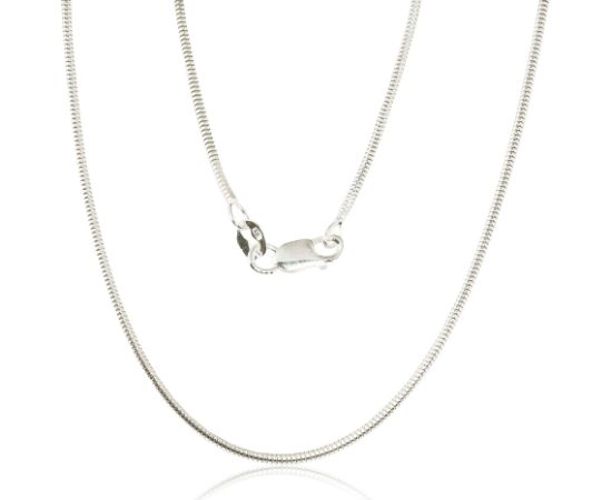 Серебряная цепочка Змейка 1,5 мм #2400081, Серебро 925°, длина: 55 см, 4.9 гр. Ķēdītes