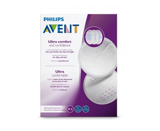 PHILIPS SCF254/13 AVENT Vienreizējas lietošanas krūšturu ieliktnīši (100 gab.)