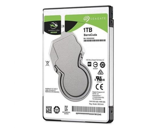 HDD | SEAGATE | Barracuda Pro | 1TB | SATA 3.0 | 128 MB | 7200 rpm | Discs/Heads 1/2 | 2,5" | Thickness 7mm | ST1000LM049