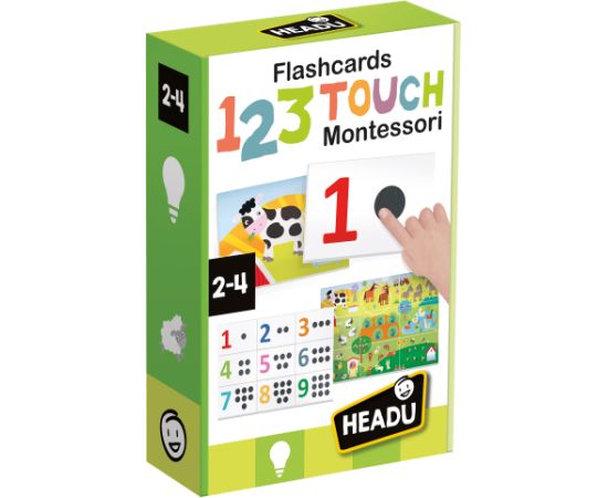 HEADU Montessori Izglītojoša spēle ´´Taktilās zibkārtis 123´´ Attīstošās spēles