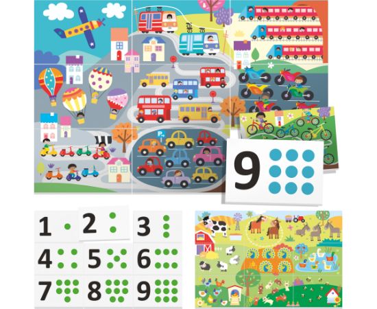 HEADU Montessori Izglītojoša spēle ´´Taktilās zibkārtis 123´´ Attīstošās spēles