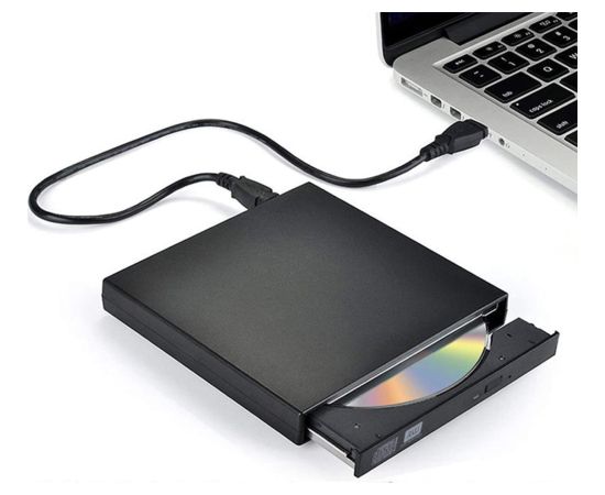 CP RW1 Тонкий Внешний USB 2.0 CD / DVD Устройство чтения дисков с USB Кабельным питанием Черный