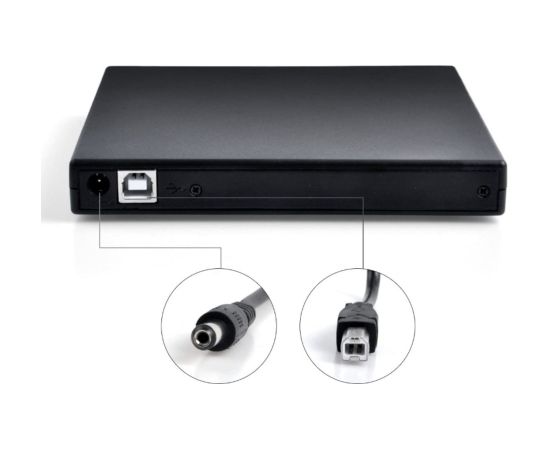 CP RW1 Тонкий Внешний USB 2.0 CD / DVD Устройство чтения дисков с USB Кабельным питанием Черный