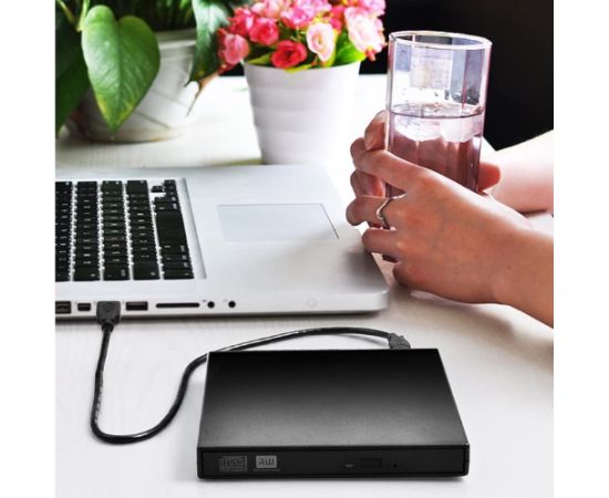 CP RW1 Тонкий Внешний USB 2.0 CD / DVD Устройство чтения дисков с USB Кабельным питанием Черный