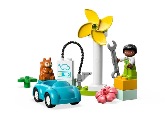 LEGO DUPLO Ветряная турбина и электромобиль (10985)