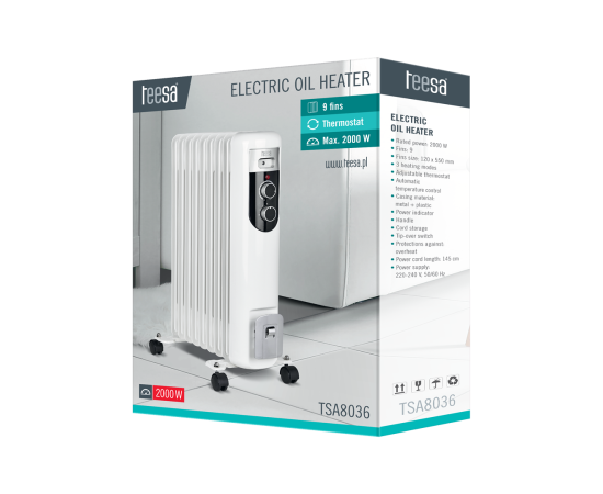 Sildītājs Teesa eļļas 2000 W