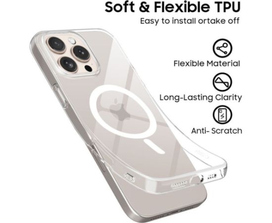 Tech-Protect защитный чехол FlexAir Magsafe Apple iPhone 16 Pro Max, прозрачный
