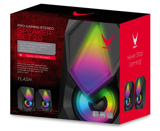 Omega колонки Varr Flash 2.0 VGSFB, черный