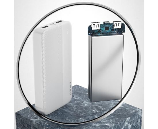 Dudao powerbank 20000mAh 2xUSB-A 10W balta (K4S+)