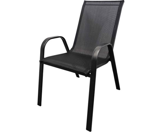 Besk Krēsls atpūtas dārzam 94x59cm melns Dārza krēsli