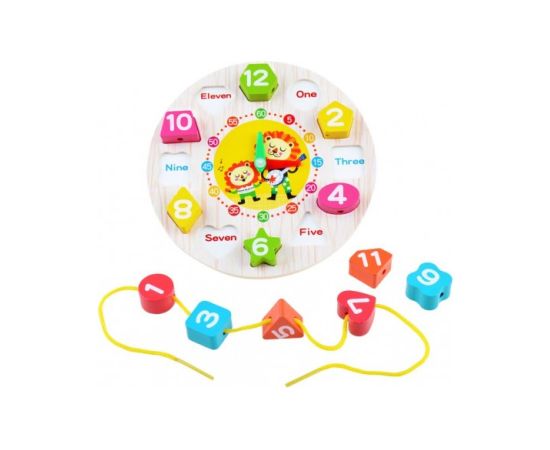 Attīstošais koka pulkstenis ZA3608 Mazuļiem