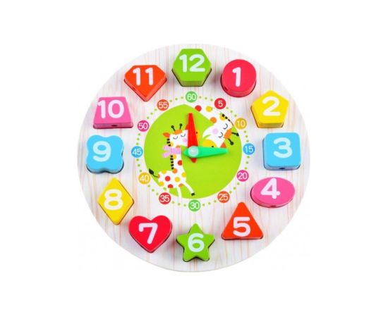 Attīstošais koka pulkstenis ZA3608 Mazuļiem