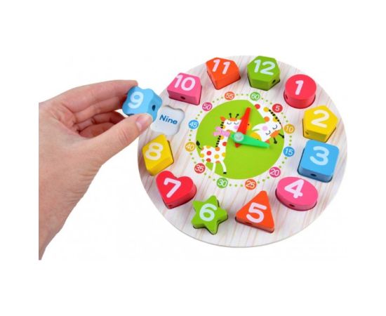 Attīstošais koka pulkstenis ZA3608 Mazuļiem