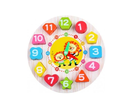 Attīstošais koka pulkstenis ZA3608 Mazuļiem