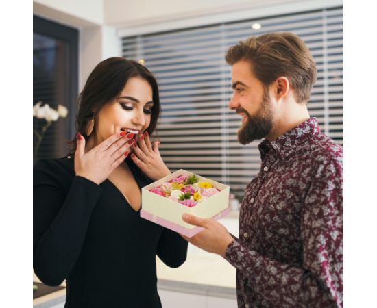 Коробка из 15 мыльных цветов Springos HA7446 Цветочная коробка