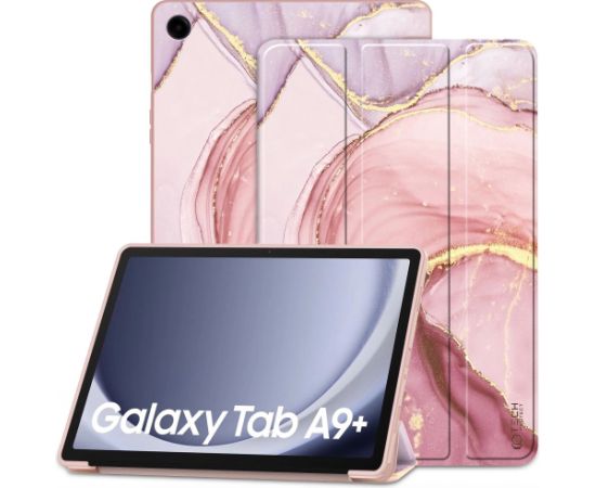 Чехол Tech-Protect SmartCase для Samsung Galaxy Tab A9+ 11" X210 | X215 | X216 - розовый мрамор