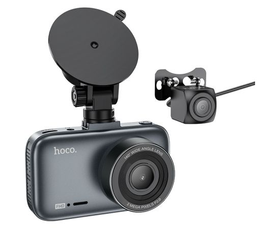 Автомобильный видеорегистратор Hoco DV6 Dual Channel Driving Recorder With Display