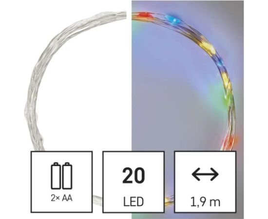 Emos 20LED XMAS NANO IP20 2AA T MC Декоративное освещение 